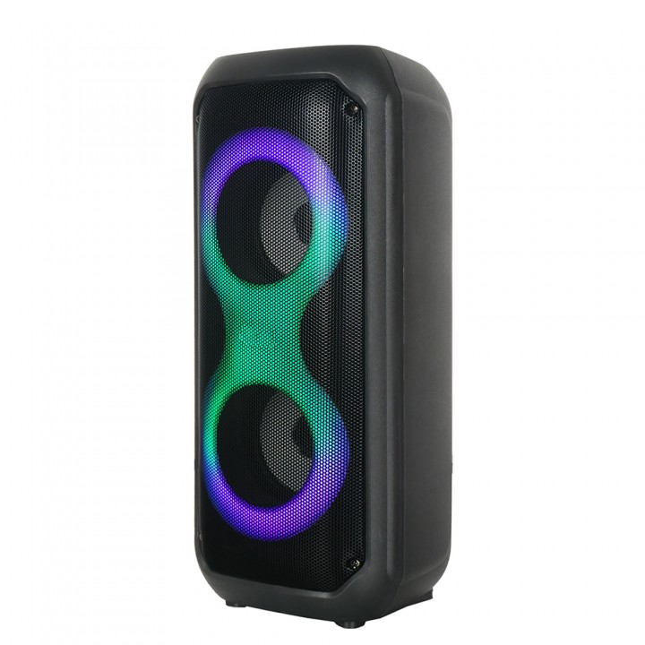 Zore GD-2413 FM Radyolu RGB TWS Çift 4 inç Stereo Bass Kablosuz Hoparlör