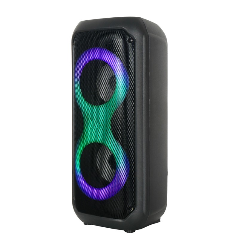 Bal-z Zore GD-2413 FM Radyolu RGB TWS Çift 4 inç Stereo Bass Kablosuz Hoparlör