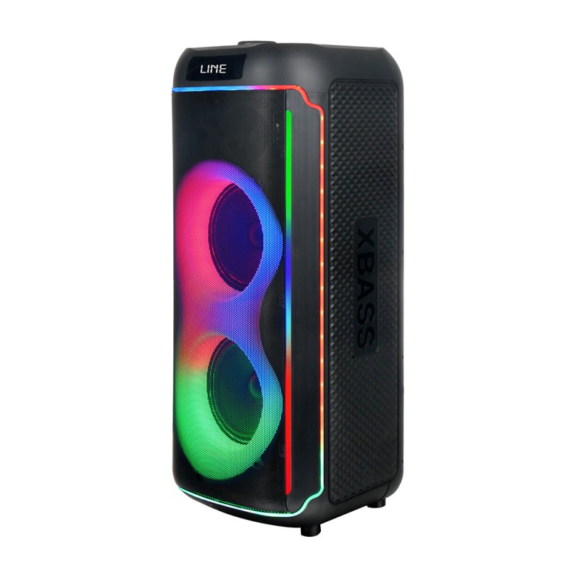 Bal-z Zore GD-2606 Dijital LED Göstergeli FM Radyolu Mikrofonlu RGB TWS Çift 6.5 inç Stereo Bass Kablosuz Karaoke Hoparlör