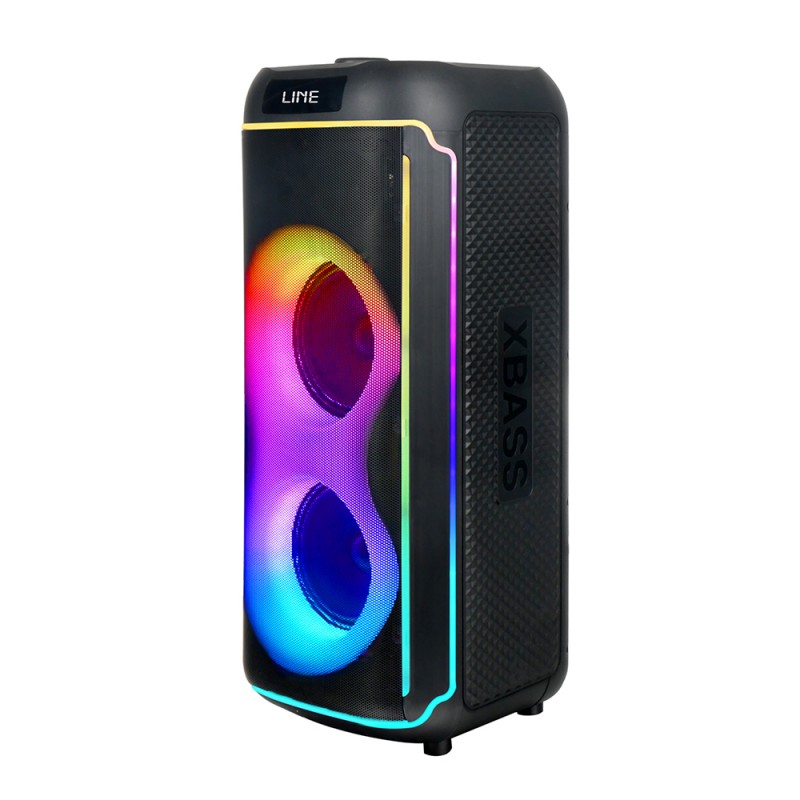 Bal-z Zore GD-2606 Dijital LED Göstergeli FM Radyolu Mikrofonlu RGB TWS Çift 6.5 inç Stereo Bass Kablosuz Karaoke Hoparlör
