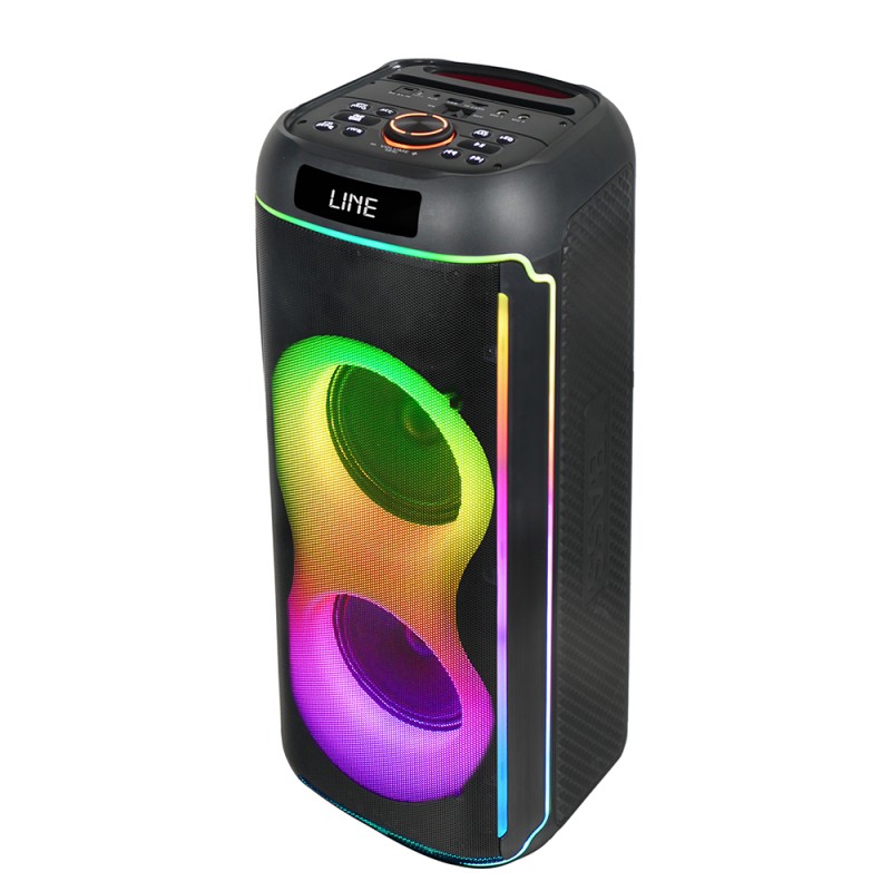 Bal-z Zore GD-2606 Dijital LED Göstergeli FM Radyolu Mikrofonlu RGB TWS Çift 6.5 inç Stereo Bass Kablosuz Karaoke Hoparlör