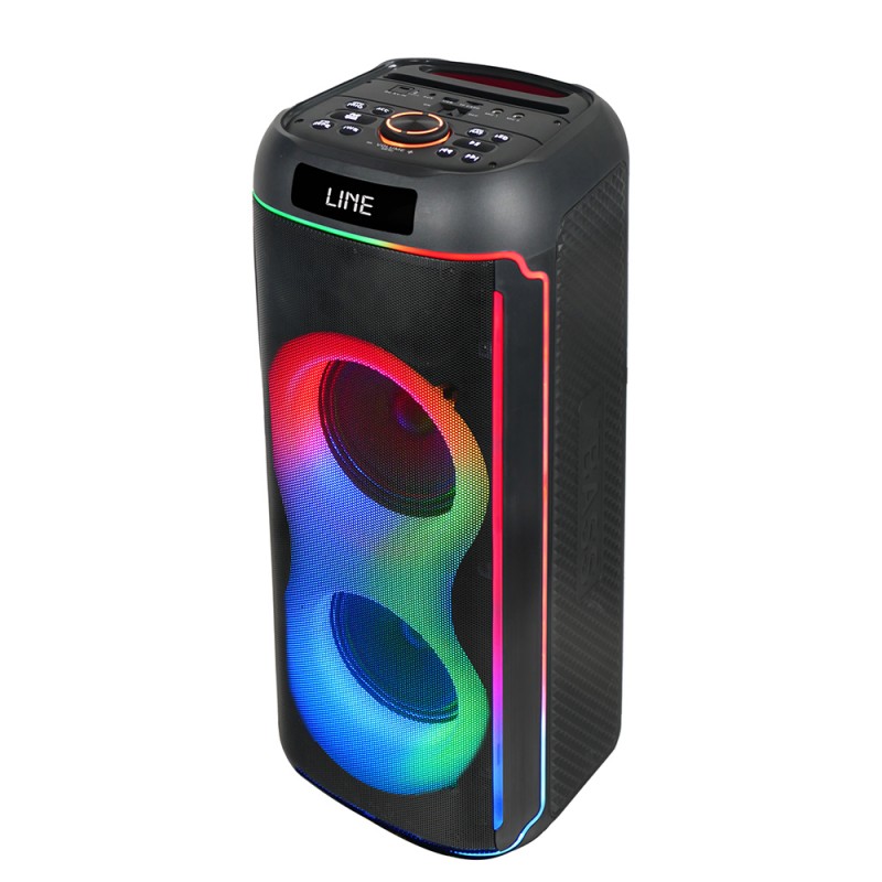 Bal-z Zore GD-2606 Dijital LED Göstergeli FM Radyolu Mikrofonlu RGB TWS Çift 6.5 inç Stereo Bass Kablosuz Karaoke Hoparlör