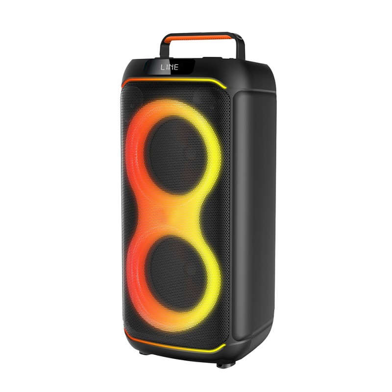 Bal-z Zore GD-2608 Dijital LED Göstergeli FM Radyolu Mikrofonlu RGB TWS Çift 6.5 inç Stereo Bass Kablosuz Karaoke Hoparlör