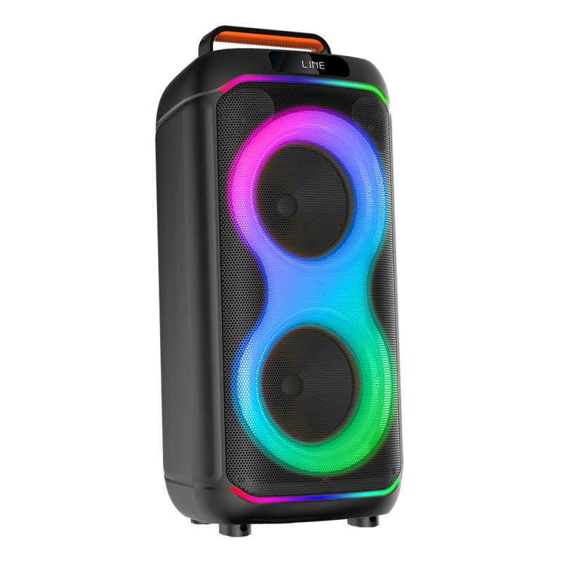 Bal-z Zore GD-2608 Dijital LED Göstergeli FM Radyolu Mikrofonlu RGB TWS Çift 6.5 inç Stereo Bass Kablosuz Karaoke Hoparlör