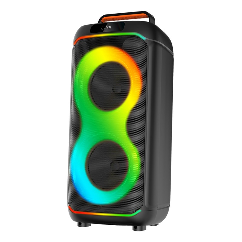 Bal-z Zore GD-2608 Dijital LED Göstergeli FM Radyolu Mikrofonlu RGB TWS Çift 6.5 inç Stereo Bass Kablosuz Karaoke Hoparlör