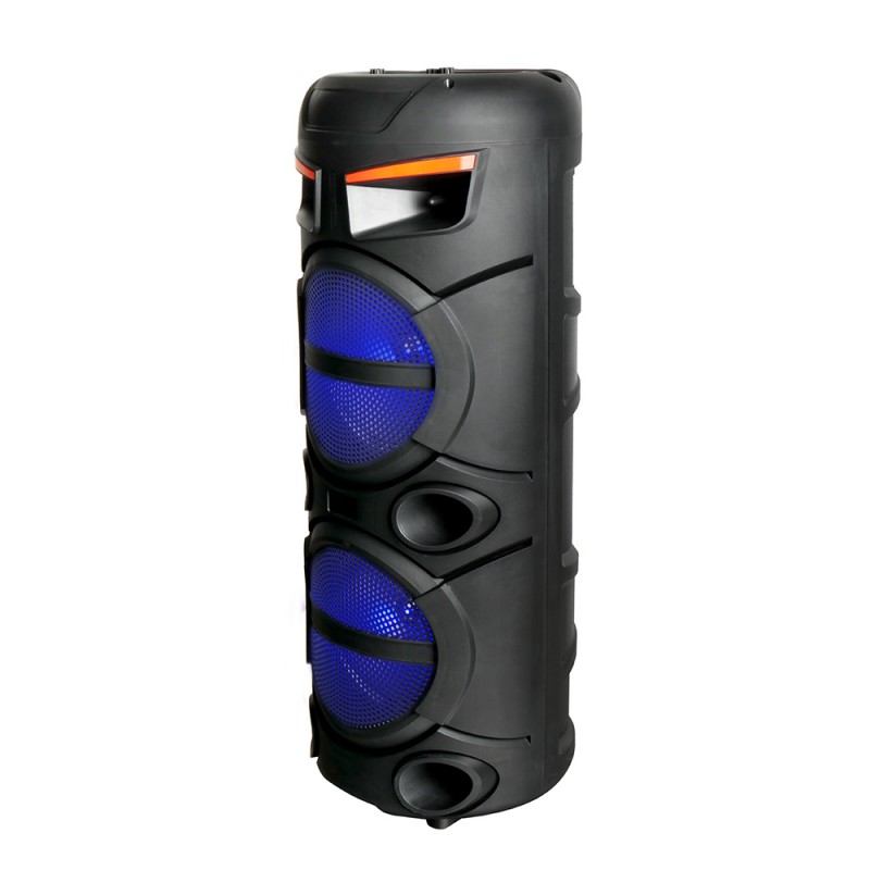 Bal-z Zore GD-2809 Dijital LED Göstergeli FM Radyolu Mikrofonlu RGB TWS Çift 8 inç Stereo Bass Kablosuz Karaoke Hoparlör