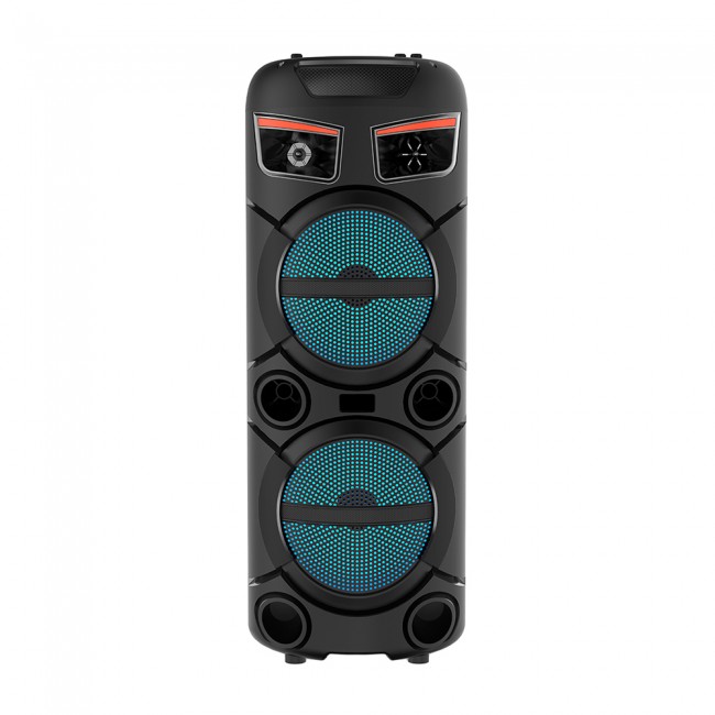 Zore GD-2809 Dijital LED Göstergeli FM Radyolu Mikrofonlu RGB TWS Çift 8 inç Stereo Bass Kablosuz Karaoke Hoparlör Zore GD-2809 Dijital LED Göstergeli FM Radyolu Mikrofonlu RGB TWS Çift 8 inç Stereo Bass Kablosuz Karaoke Hoparlör