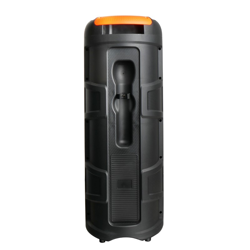 Bal-z Zore GD-2809 Dijital LED Göstergeli FM Radyolu Mikrofonlu RGB TWS Çift 8 inç Stereo Bass Kablosuz Karaoke Hoparlör