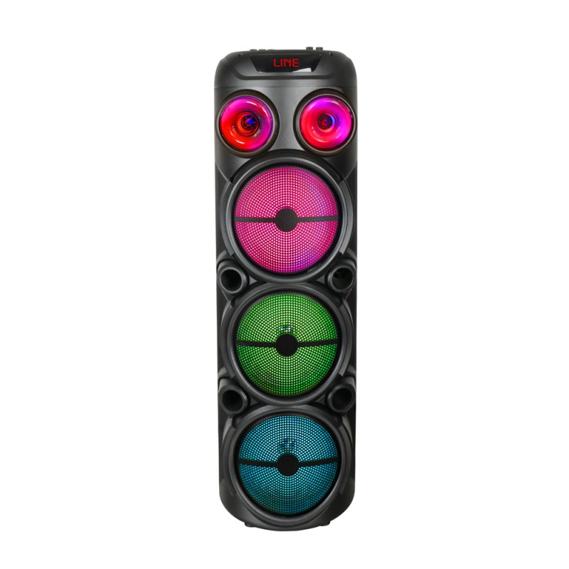 Bal-z  GD-2887 Dijital LED Göstergeli Mikrofonlu RGB TWS 8 inç Stereo Bass Kablosuz Karaoke Hoparlör
