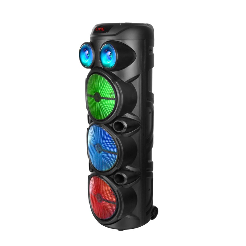 Bal-z  GD-2887 Dijital LED Göstergeli Mikrofonlu RGB TWS 8 inç Stereo Bass Kablosuz Karaoke Hoparlör