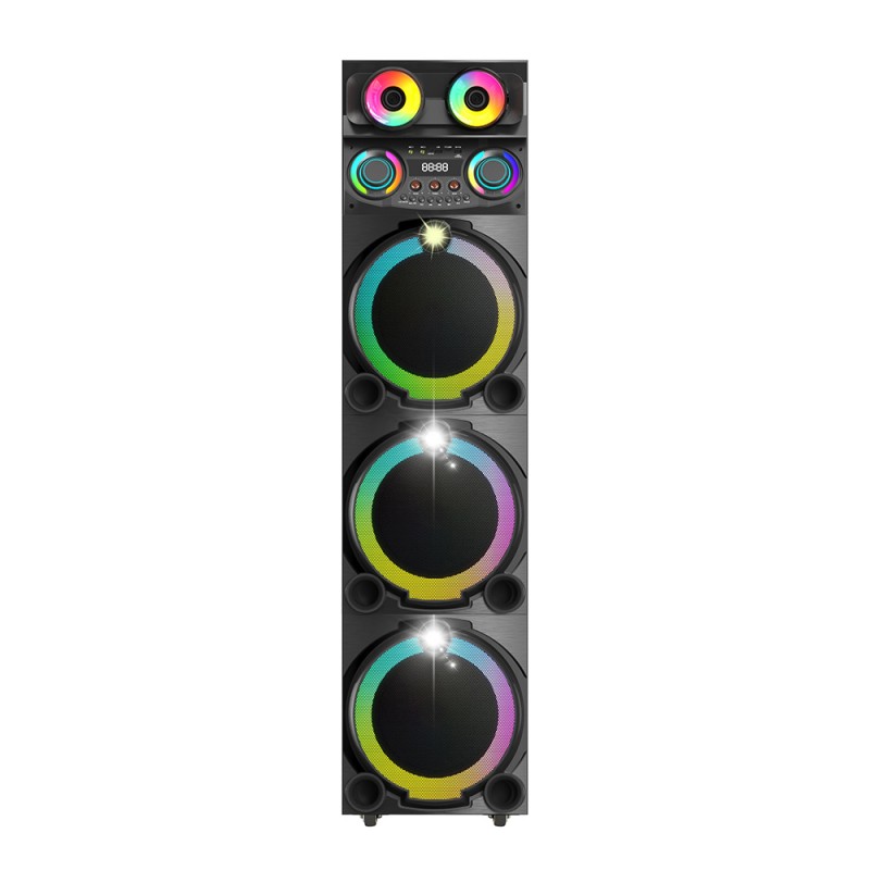 Bal-z Zore GD-3127 Dijital LED Göstergeli Mikrofonlu RGB TWS Üçlü 12 inç Stereo Bass Kablosuz Karaoke Hoparlör