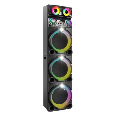 Bal-z Zore GD-3127 Dijital LED Göstergeli Mikrofonlu RGB TWS Üçlü 12 inç Stereo Bass Kablosuz Karaoke Hoparlör