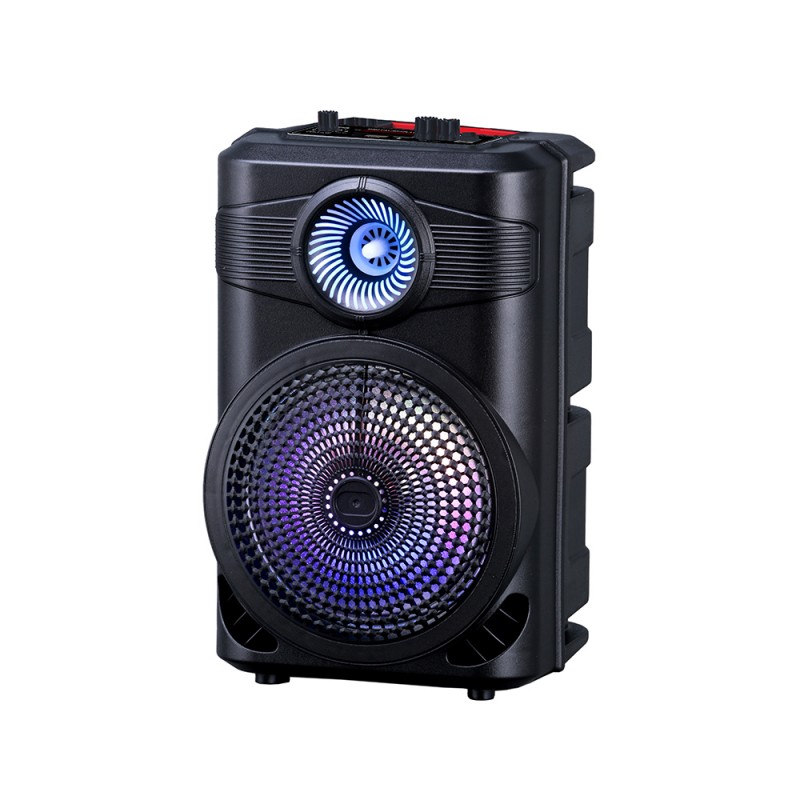 Bal-z Zore GD-904 Dijital LED Göstergeli FM Radyolu Mikrofonlu RGB TWS 8 inç Stereo Bass Kablosuz Karaoke Hoparlör