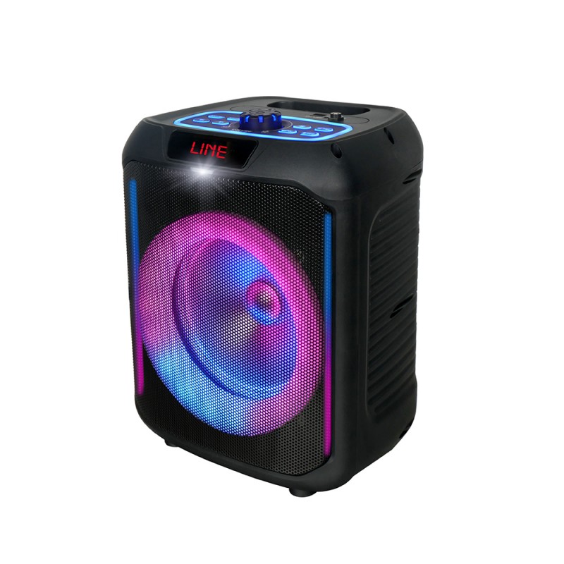 Bal-z Zore GD-907 Dijital LED Göstergeli FM Radyolu Mikrofonlu RGB TWS 8 inç Stereo Bass Kablosuz Karaoke Hoparlör