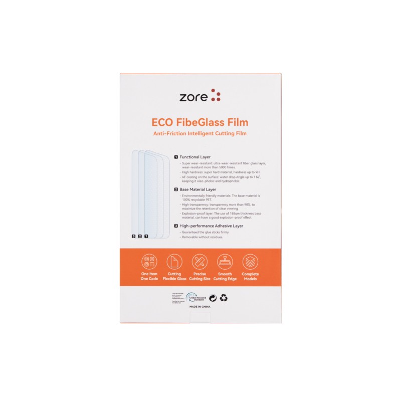 Bal-z Zore High Wear Resistance 8H Fibe Glass Film 196mm x 125mm 10 Adet