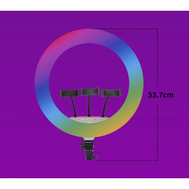 Zore LJJ18 RGB Light 45cm Işıklı Telefon Tutucu Ring Light Zore LJJ18 RGB Light 45cm Işıklı Telefon Tutucu Ring Light