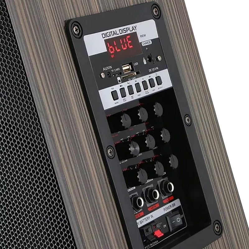 Bal-z Zore LT-908 Dijital LED Göstergeli FM Radyolu Mikrofonlu TWS 8 inç Stereo Bass Kablosuz Karaoke Hoparlör