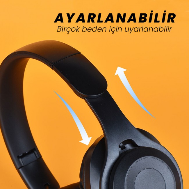 Zore M6 Plus Ayarlanabilir ve Katlanabilir Kulak Üstü Bluetooth Kulaklık Zore M6 Plus Ayarlanabilir ve Katlanabilir Kulak Üstü Bluetooth Kulaklık