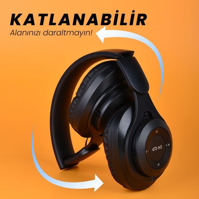 Zore M6 Plus Ayarlanabilir ve Katlanabilir Kulak Üstü Bluetooth Kulaklık Zore M6 Plus Ayarlanabilir ve Katlanabilir Kulak Üstü Bluetooth Kulaklık