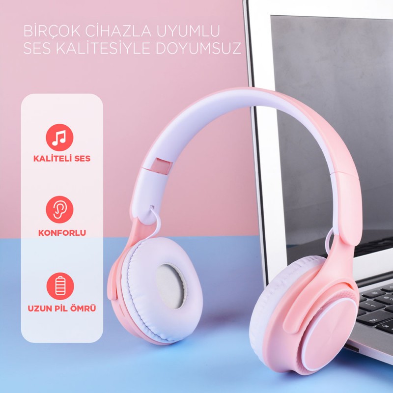 Bal-z  M6 Pro Ayarlanabilir ve Katlanabilir Kulak Üstü Bluetooth Kulaklık