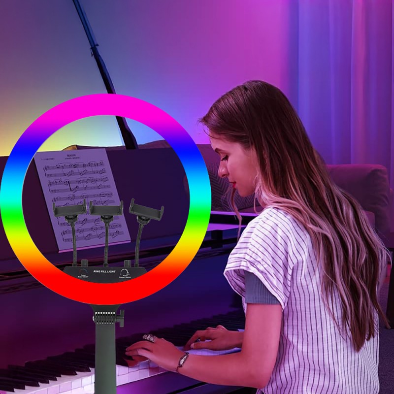 Bal-z  MJ-56 Uzaktan Kumandalı 21 inç Işıklı Telefon Tutucu Ring Light