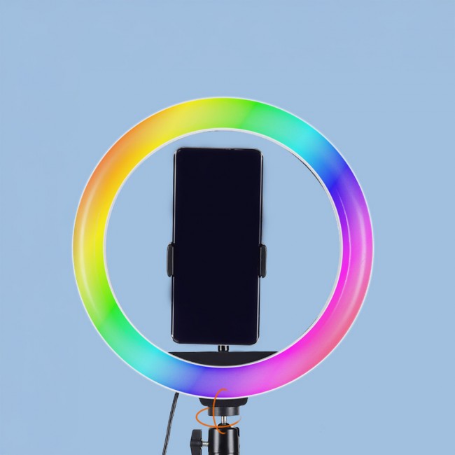 Zore MJ20 RGB Light 8 inç Işıklı Telefon Tutucu Ring Light Zore MJ20 RGB Light 8 inç Işıklı Telefon Tutucu Ring Light