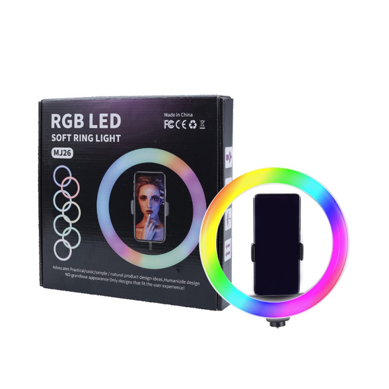 Bal-z  MJ20 RGB Light 8 inç Işıklı Telefon Tutucu Ring Light
