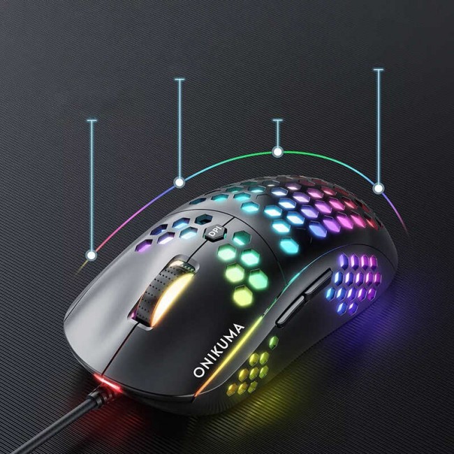 Zore Onikuma CW903 RGB Oyuncu Mouse Zore Onikuma CW903 RGB Oyuncu Mouse