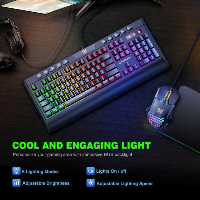 Zore Onikuma G21 RGB Oyuncu Klavye Mouse Seti Zore Onikuma G21 RGB Oyuncu Klavye Mouse Seti