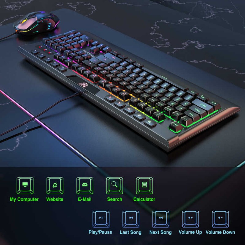 Bal-z  Onikuma G21 RGB Oyuncu Klavye Mouse Seti