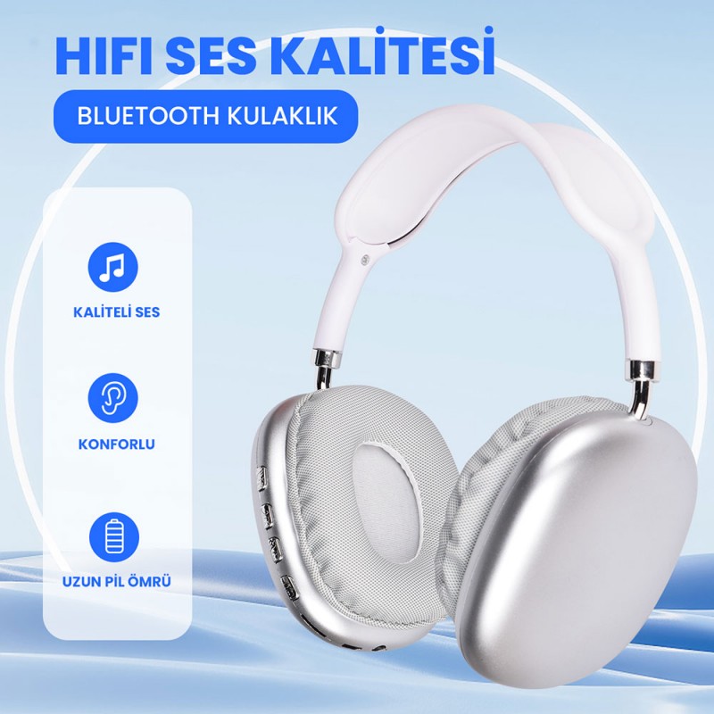 Bal-z  P9 Hi-Fi Ses Kalitesi Ayarlanabilir ve Katlanabilir Kulak Üstü Bluetooth Kulaklık