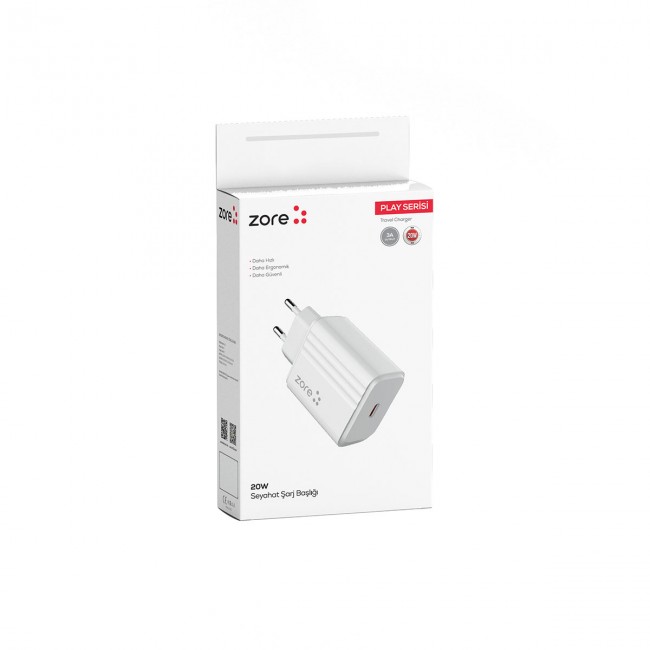 Zore Play Serisi PL2 20W PD Seyahat Şarj Aleti Zore Play Serisi PL2 20W PD Seyahat Şarj Aleti