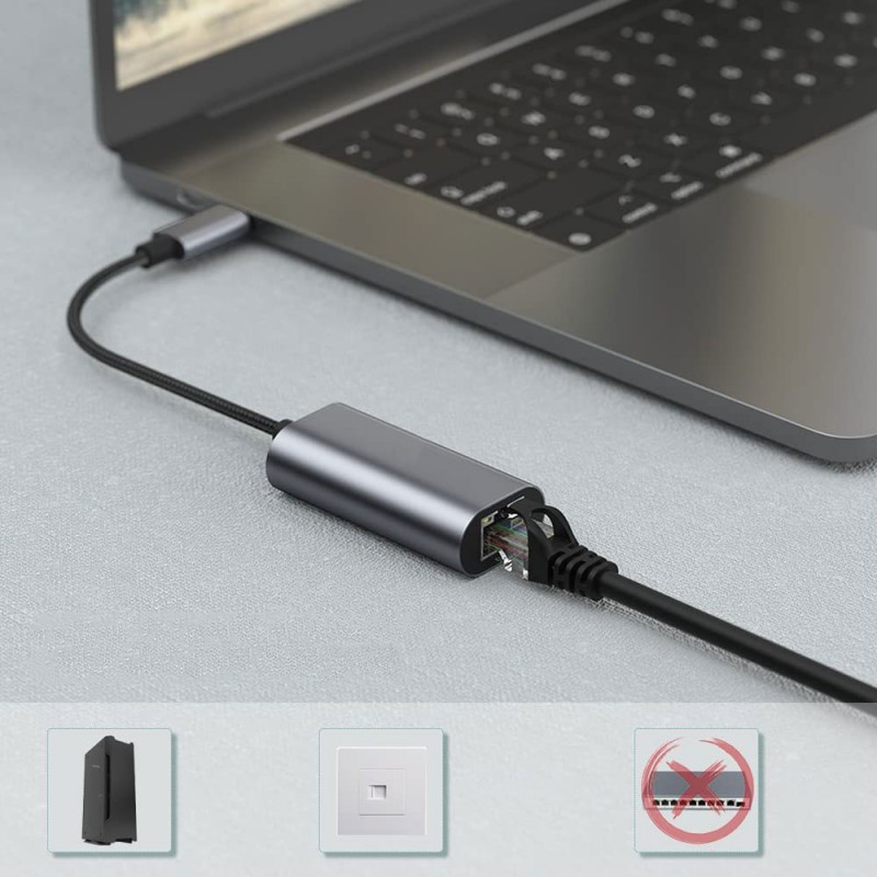 Bal-z  QG03 USB-A to RJ45 USB3.0 Ethernet Dönüştürücü Kablo 1000Mbps 22cm