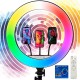 Zore RGB Light 45cm Işıklı Telefon Tutucu Ring Light Zore RGB Light 45cm Işıklı Telefon Tutucu Ring Light