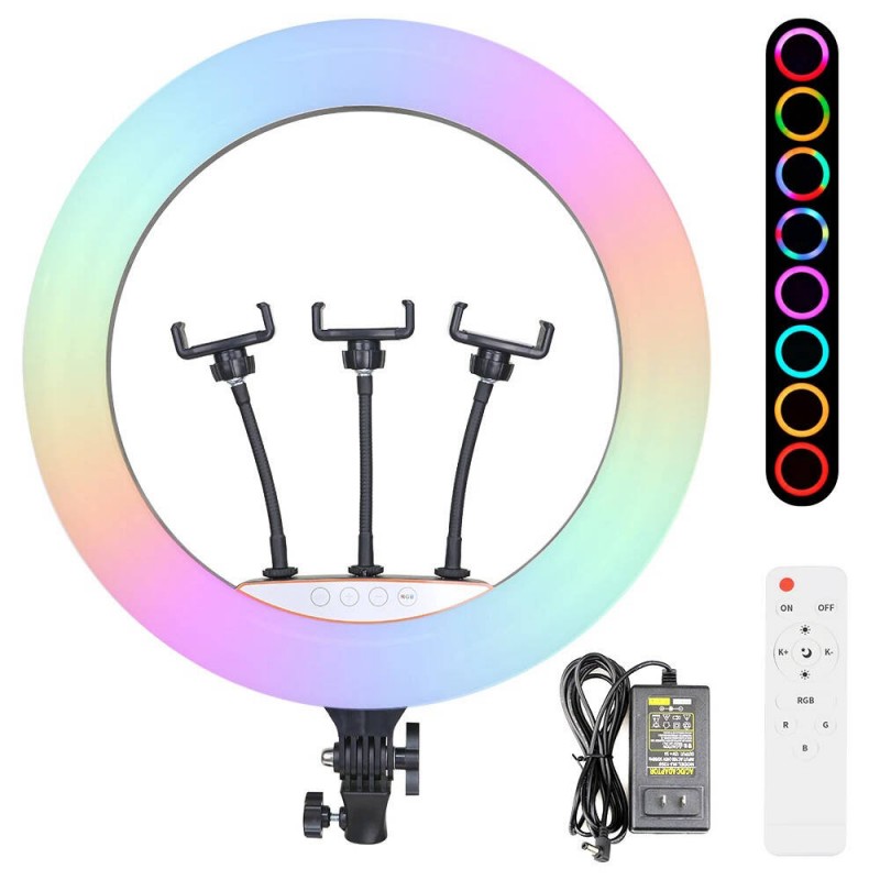 Bal-z  RGB Light 56cm Işıklı Telefon Tutucu Ring Light