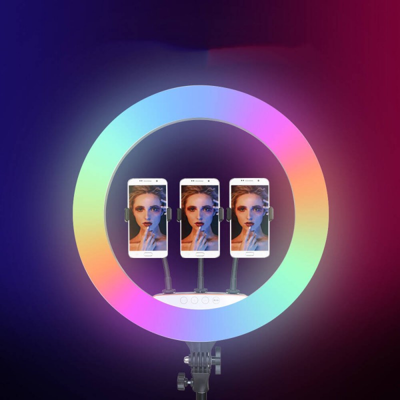 Bal-z  RGB Light 56cm Işıklı Telefon Tutucu Ring Light