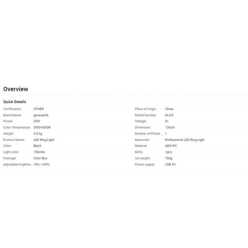 Bal-z  RGB MJ-33 Işıklı Telefon Tutucu Ring Light