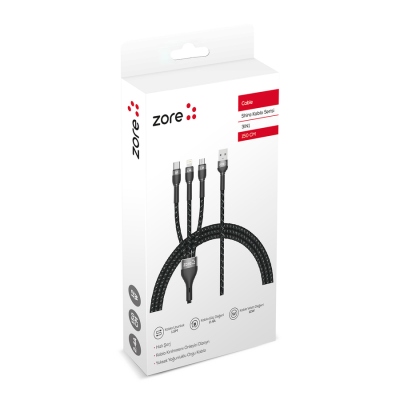 Bal-z ​ Shira Serisi 3in1 USB Kablo 150cm