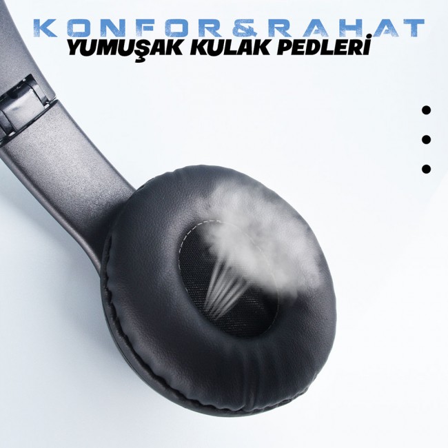 Zore ST95 Güçlü Ses Özelliği Ayarlanabilir ve Katlanabilir Kulak Üstü Bluetooth Kulaklık Zore ST95 Güçlü Ses Özelliği Ayarlanabilir ve Katlanabilir Kulak Üstü Bluetooth Kulaklık