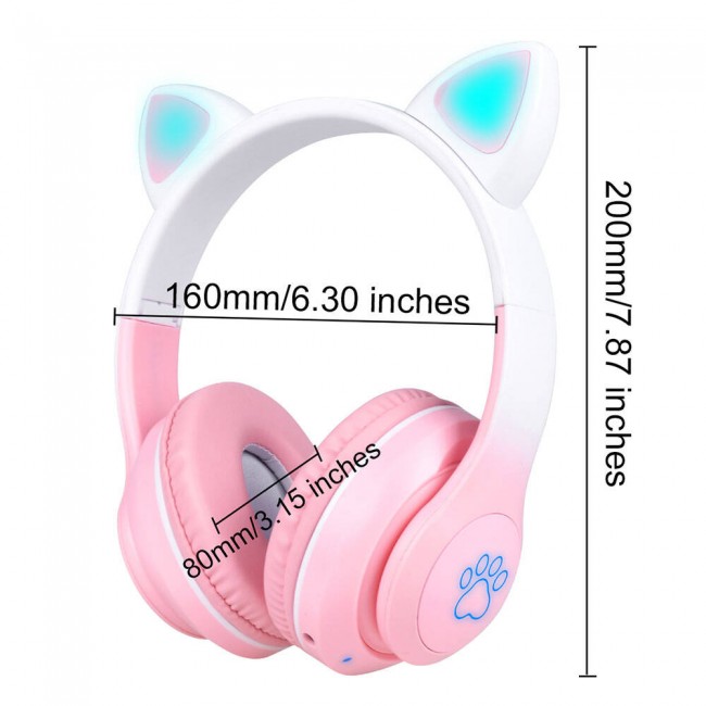 Zore STN-28 Pro Kedi Kulaklı Tasarımlı RGB Işıklı Bluetooth Kulaklık Zore STN-28 Pro Kedi Kulaklı Tasarımlı RGB Işıklı Bluetooth Kulaklık