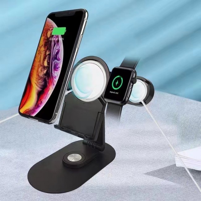 Zore SX08 Magsafe Şarj Bölmeli Telefon - Akıllı Saat Standı Zore SX08 Magsafe Şarj Bölmeli Telefon - Akıllı Saat Standı