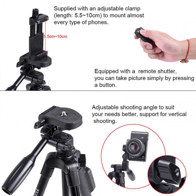 Zore Yunteng VCT 5208 Tam Orjinal Telefon Tripod Zore Yunteng VCT 5208 Tam Orjinal Telefon Tripod