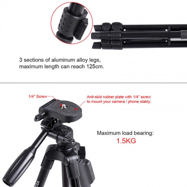 Zore Yunteng VCT 5208 Tam Orjinal Telefon Tripod Zore Yunteng VCT 5208 Tam Orjinal Telefon Tripod